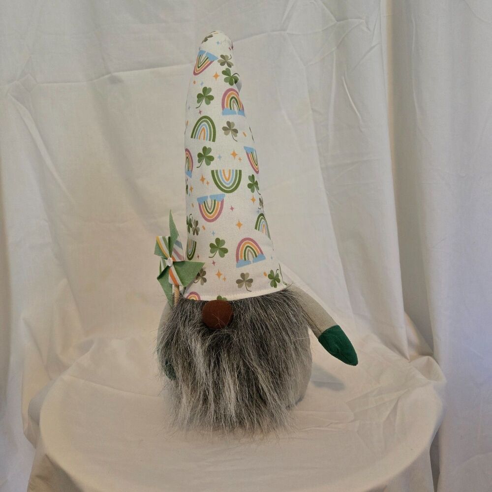 Huntington Home Aldi St. Patrick's Day Gnome Rainbows NEW 20 inches NEW